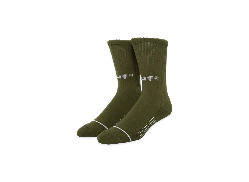HUF Eightynine Crew Socks "Olive"