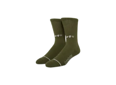 HUF Eightynine Crew Socks "Olive"