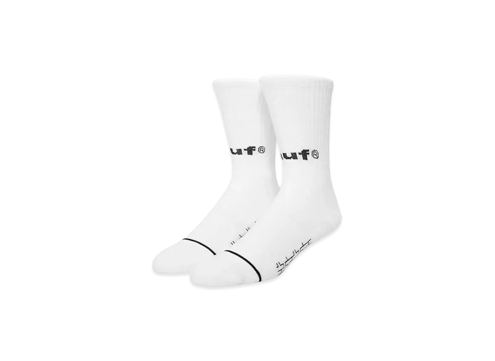 HUF Eightynine Crew Socks "White"