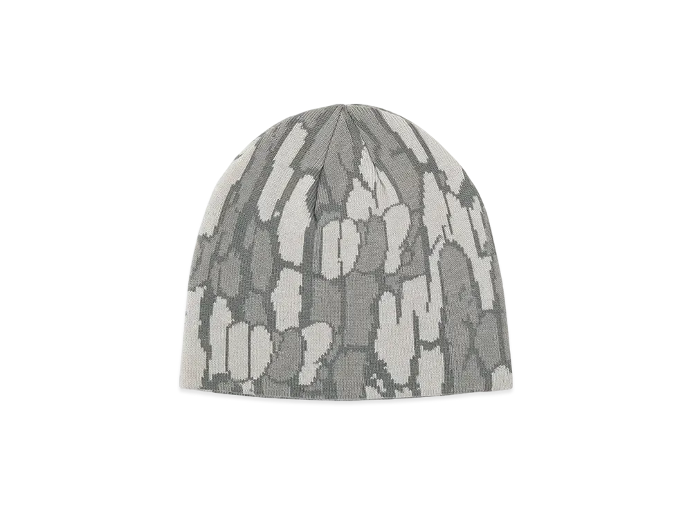 HUF Eightynine Tree Bark Camo Tech Beanie "Grey Camo"
