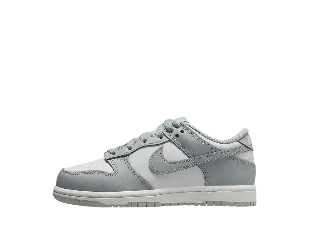ナイキ PS ダンク ロー "ホワイト/ホワイト/ライトスモークグレー" (キッズ)