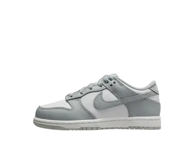 ナイキ PS ダンク ロー "ホワイト/ホワイト/ライトスモークグレー" (キッズ)