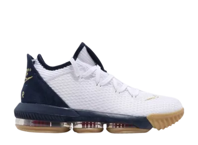 Nike LeBron 16 Low "White/Metallic Gold/Midnight Navy" (CI2668-101/CI2669-101)