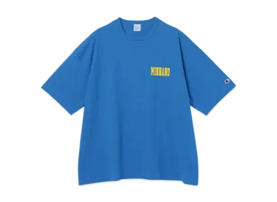 BEAMS x Champion by MIN-NANO Print Tee "Royal Blue"
