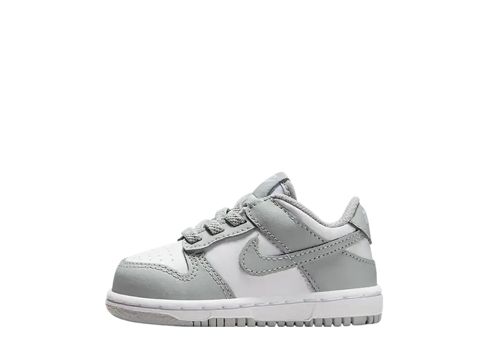 ナイキ TD ダンク ロー "ホワイト/ホワイト/ライトスモークグレー" (キッズ)