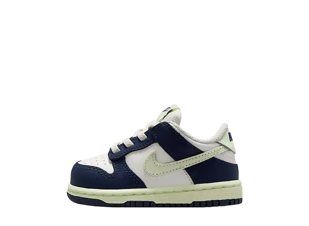 ナイキ TD ダンク ロー "セイル/ミッドナイトネイビー/ボルトティント/ボルトティント" (キッズ)