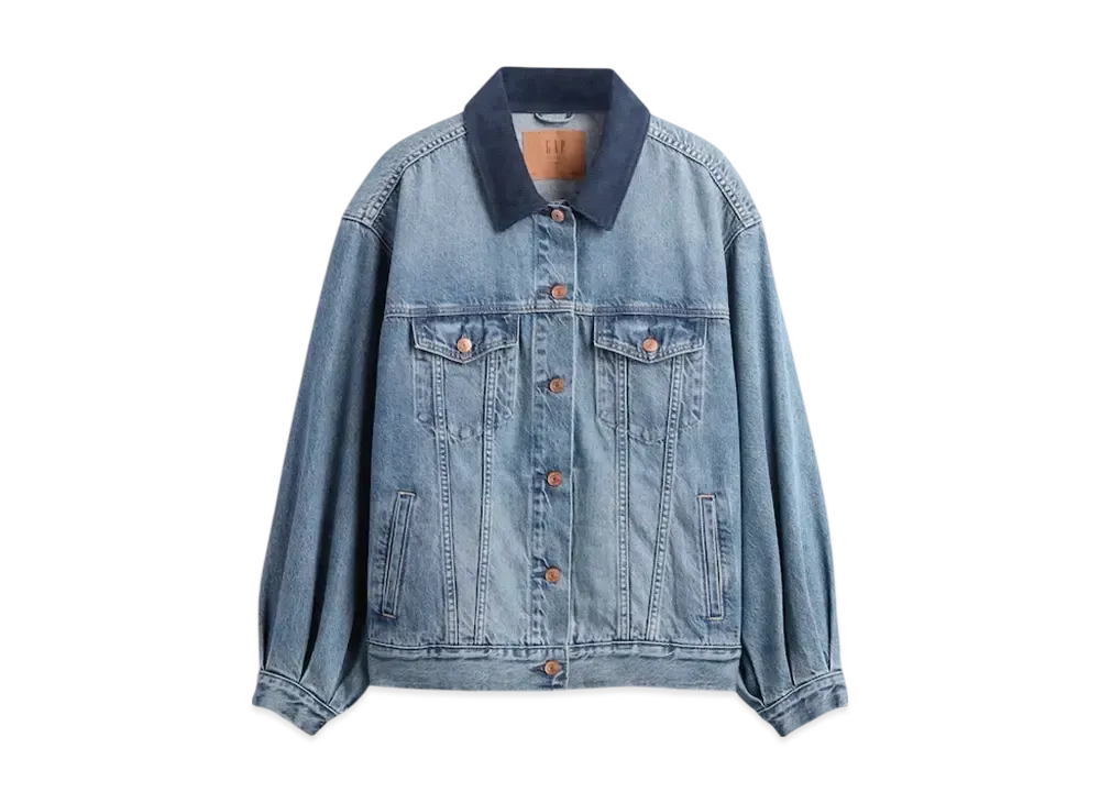 GAP x DOEN Oversized Icon Denim Jacket "Washed Medium Blue"
