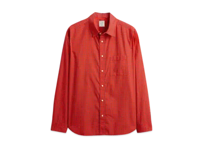 GAP x DOEN Organic Cotton Poplin Big Shirt "Vermilion"
