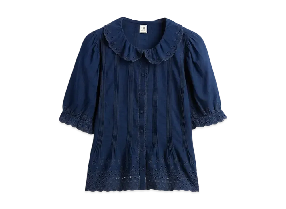 GAP x DOEN Eyelet Shirt "Medium Indigo"