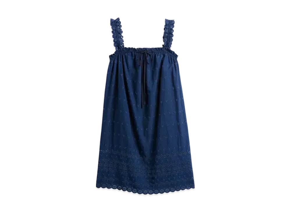 GAP x DOEN Eyelet Shift Mini One Piece "Medium Indigo"