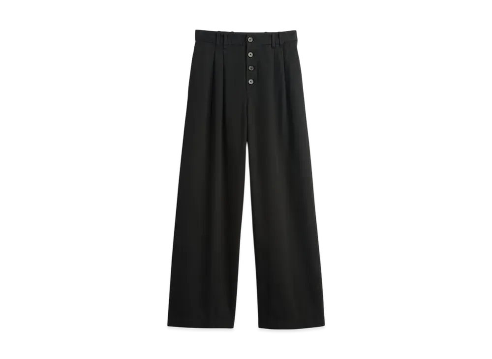GAP x DOEN High-Rise Pleats Trousers "True Black"