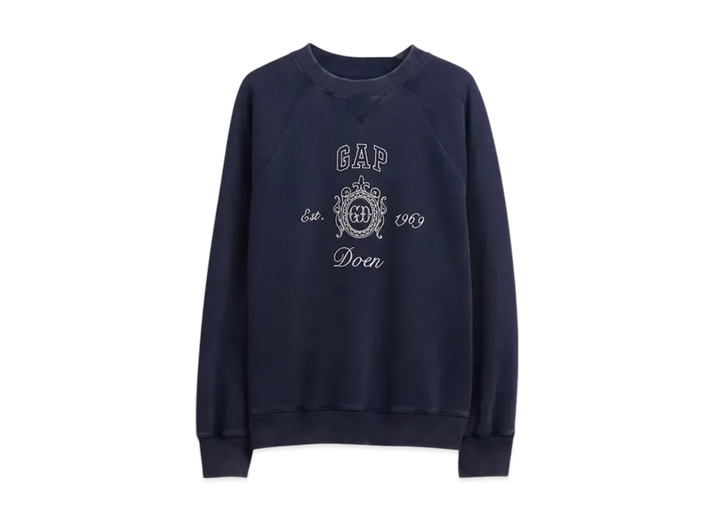 GAP x DOEN Vintage Soft Gap Logo Sweatshirt "Navy Blue"