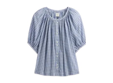GAP x DOEN Gingham Check Tops "Light Blue Check"