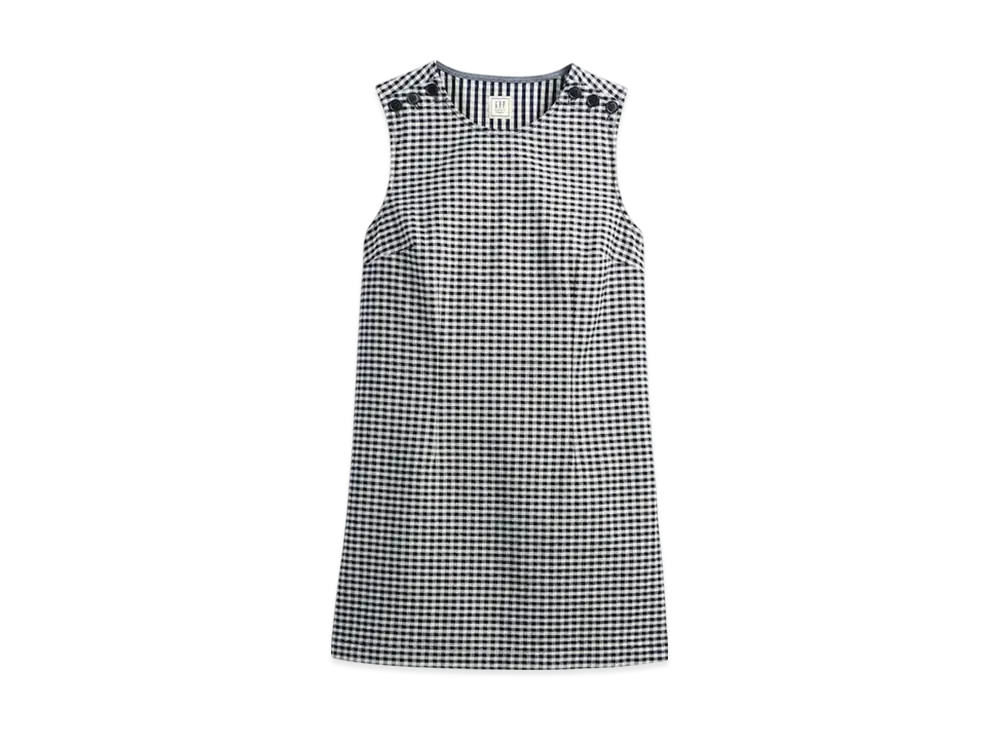 GAP x DOEN Gingham Check Denim Midi One Piece "Blue Gingham Check"