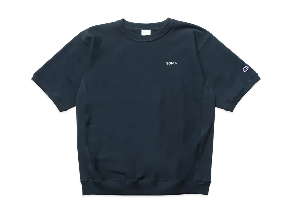 Champion x SOPH. Weave Basic S/S Crewneck Sweat "Navy"
