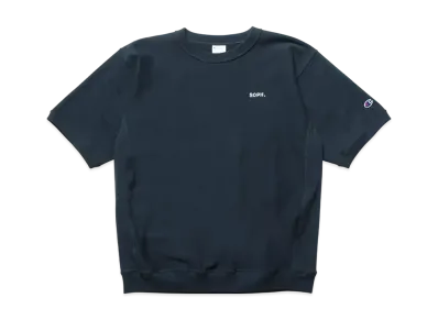 Champion x SOPH. Weave Basic S/S Crewneck Sweat "Navy"