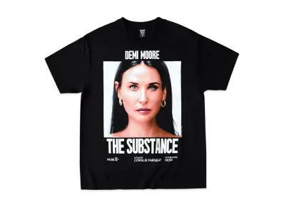 Geeks Rule x THE SUBSTANCE "Demi Moore" 13 Silkscreen Printing T Shirt "Black"