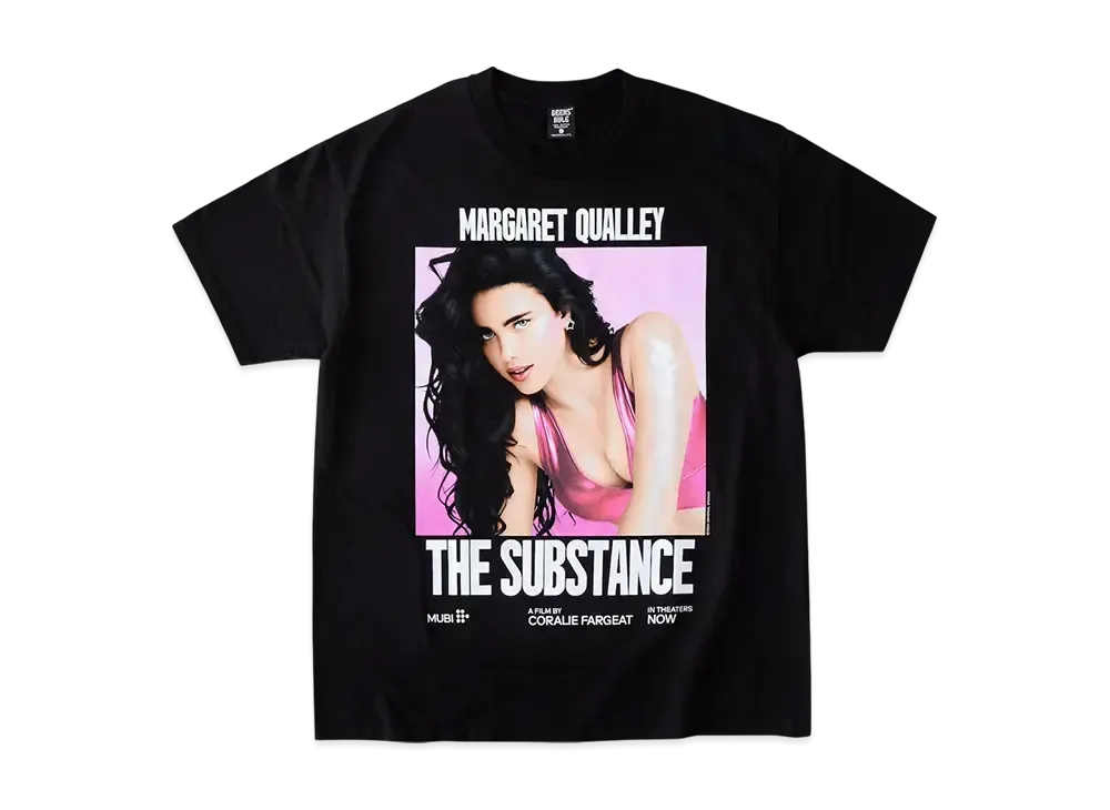 Geeks Rule x THE SUBSTANCE "Margaret Qualley" 13 Silkscreen Printing T Shirt "Black"