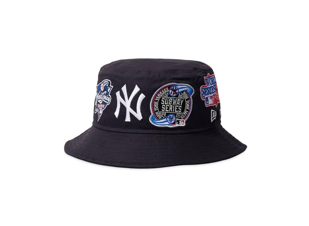 NEW ERA Bucket 01 MLB Many Patch New York Yankees "Navy"