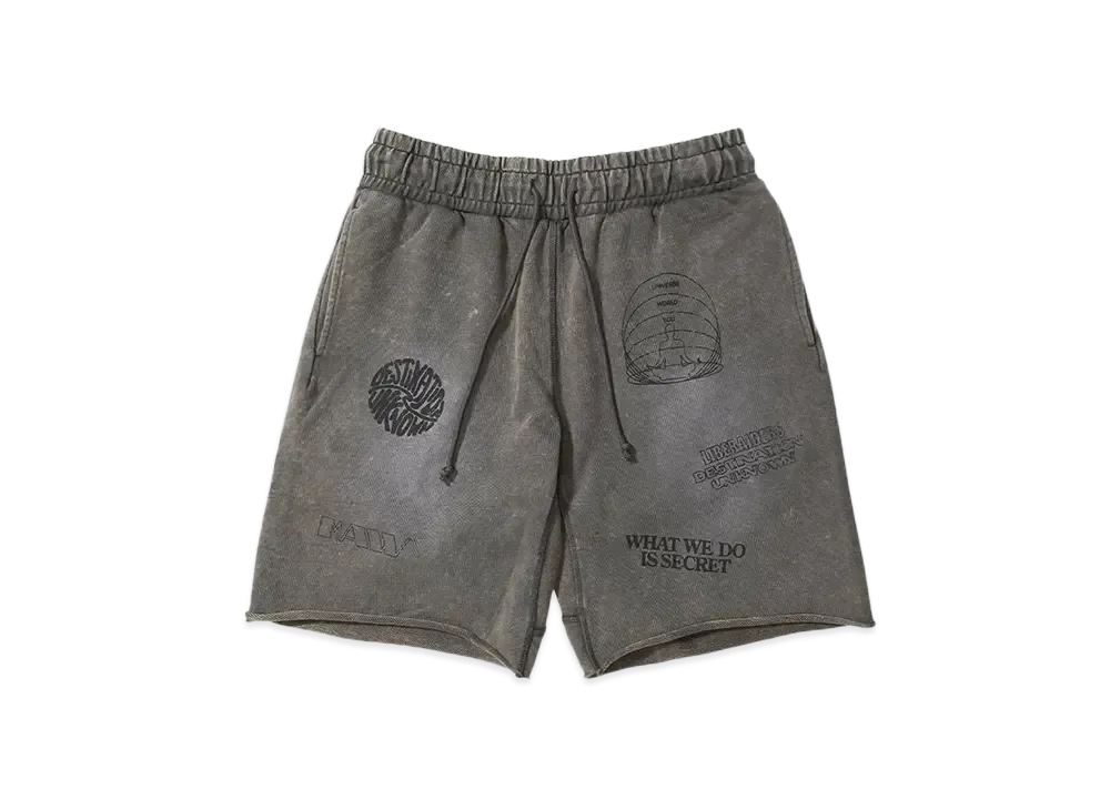 Liberaiders HANDWRITING PRINT SWEAT SHORTS "BLACK"