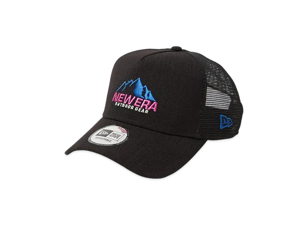 NEW ERA Outdoor 9Forty A-Frame Tracker Mountain Logo Reflax "Black"