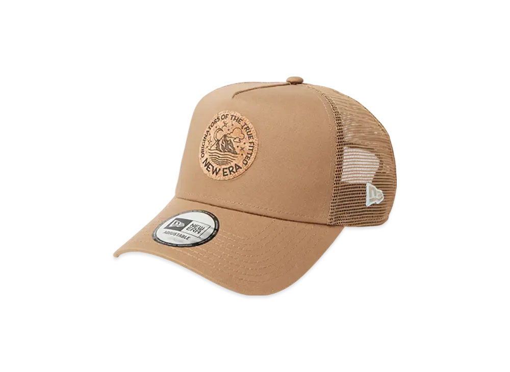 NEW ERA Outdoor 9Forty A-Frame Tracker Circle Logo Cork Patch "Khaki"