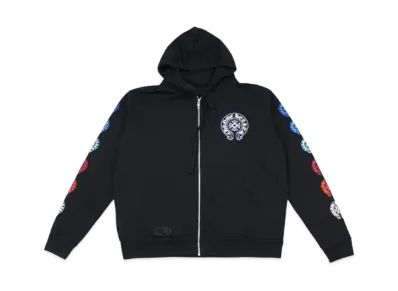 Chrome Hearts Multicolor Horseshoe Logo Zip Up Hoodie "Black"