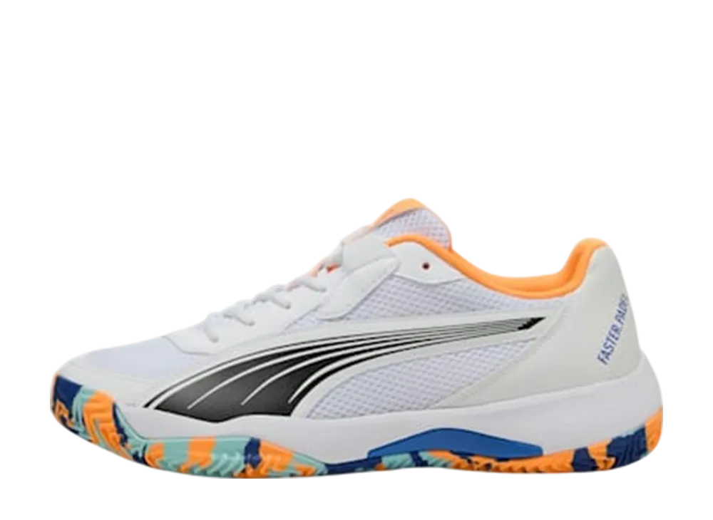 プーマ ノバ コート "プーマホワイト/プーマブラック/ビビットブルー/ヒートファイヤー"