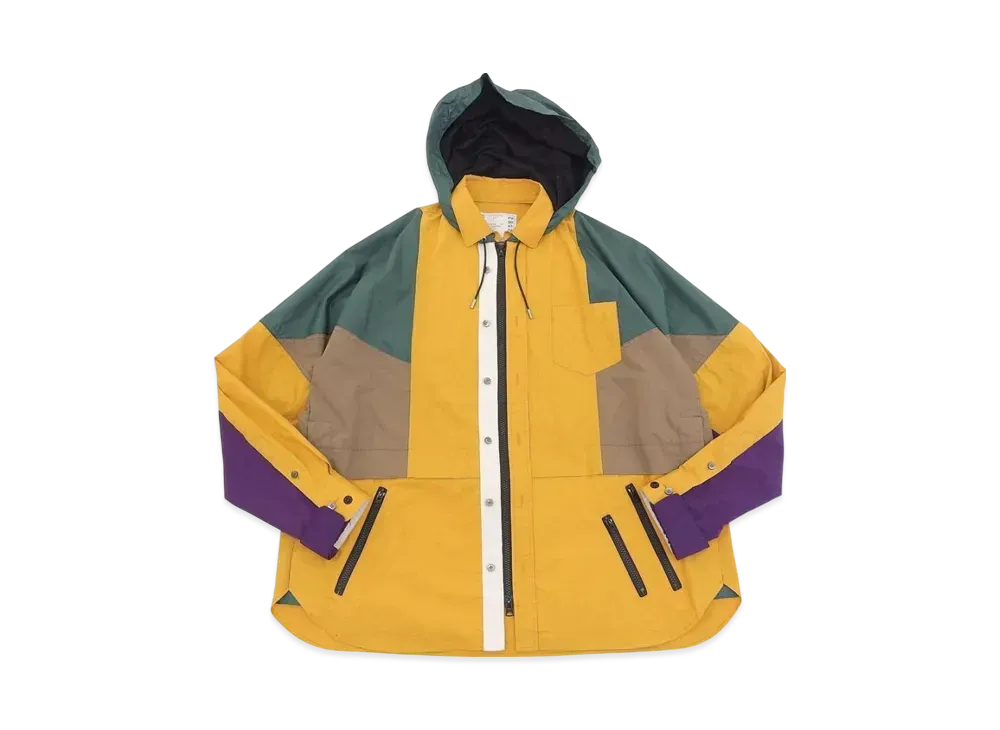 サカイ 21AW コットン ポプリン シャツ ジャケット "イエロー"