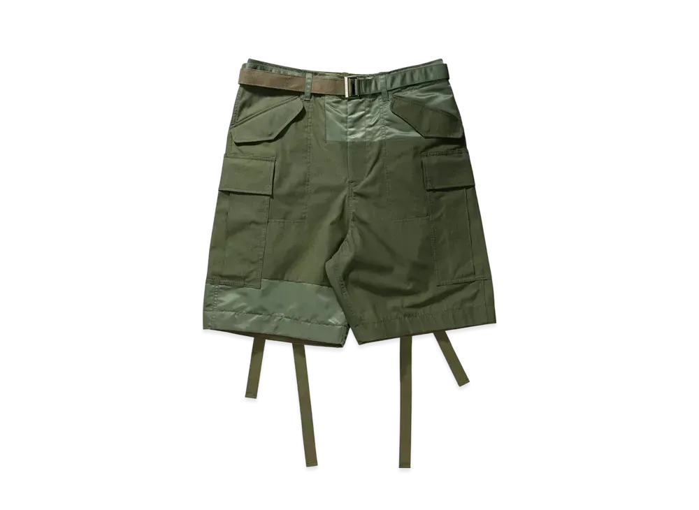 sacai 21SS Cotton Nylon Oxford Short "Khaki"