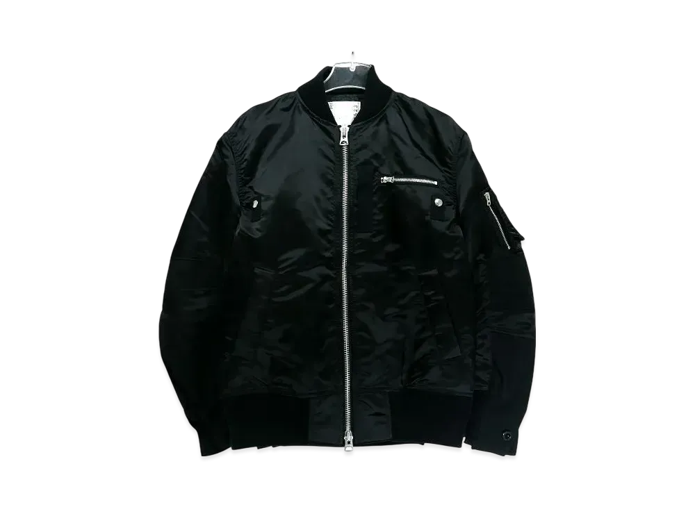 sacai 21SS Nylon Twill MA-1 Blouson "Black"