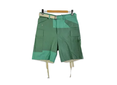 sacai 21SS Cotton Nylon Oxford Short "Green"