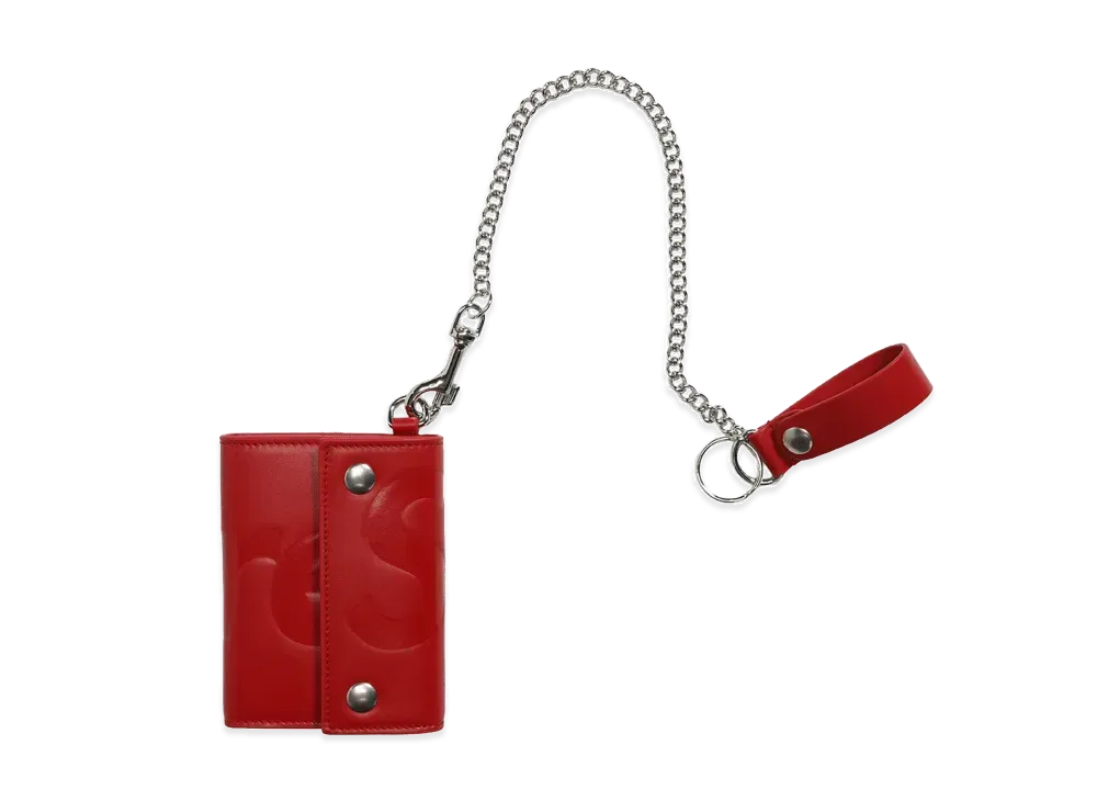 Supreme Leather Chain Wallet (25SS) "Red"