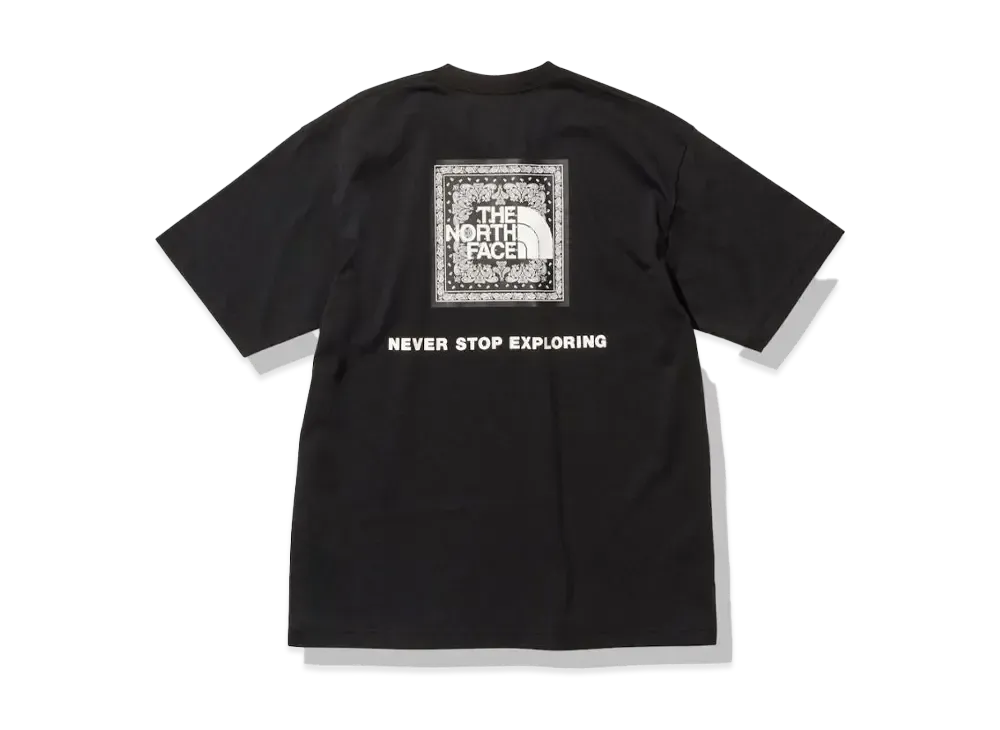 ザノースフェイス ショート スリーブ バンダナ スクエア ロゴ ティー "ブラック"