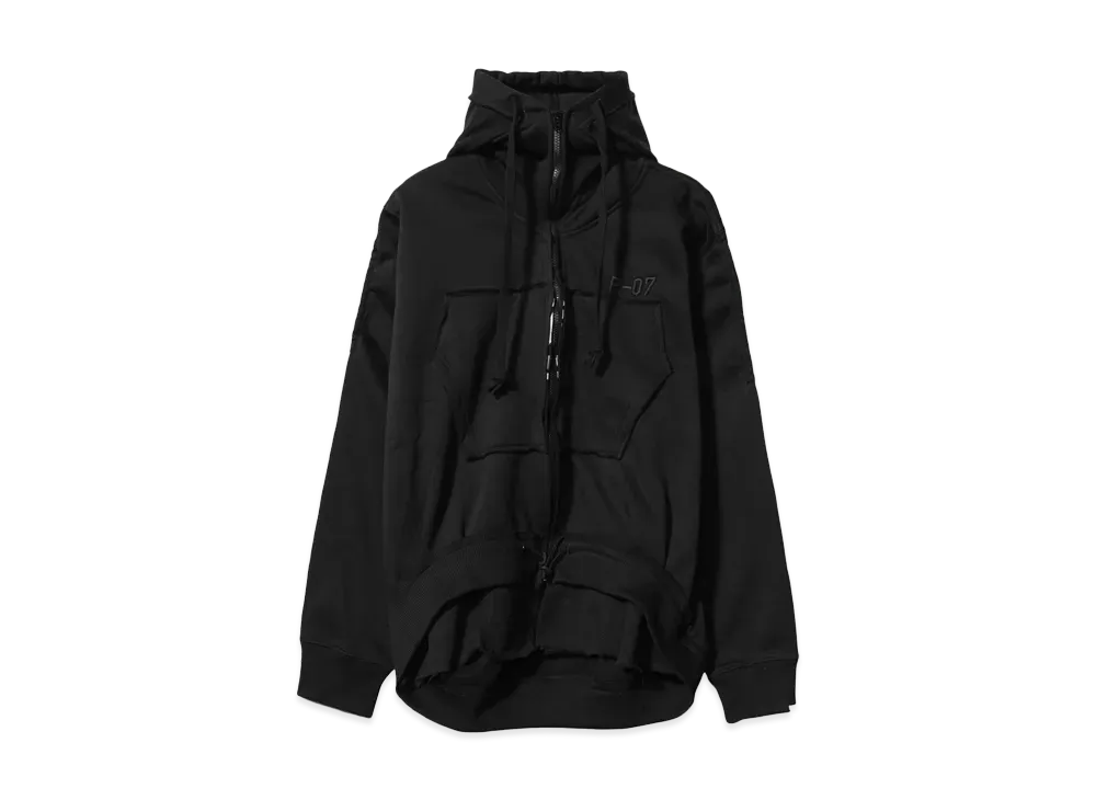 Prototypes TOGGLE ZIP-UP HOODIE "BLACK"