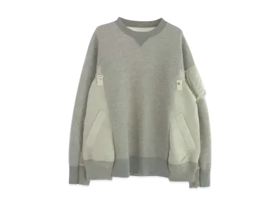 sacai 24SS Sponge Sweat Nylon Twill Pullover "Grey"