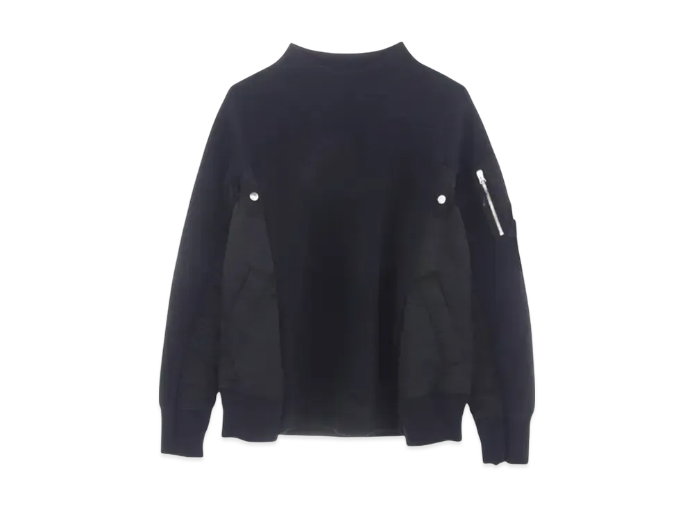 sacai 24SS Sponge Sweat Nylon Twill Pullover "Navy"