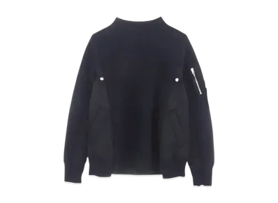 sacai 24SS Sponge Sweat Nylon Twill Pullover "Navy"