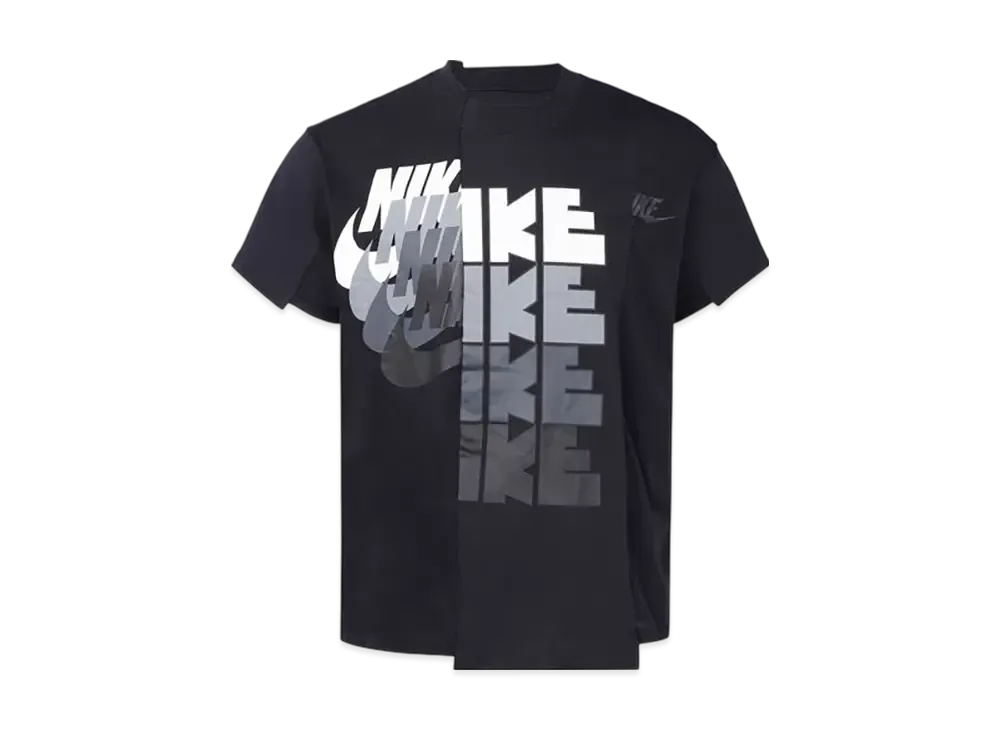 Nike x sacai Women's 19AW Hybrid T-shirt "Black"