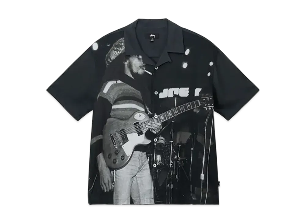 Stussy Bob Marley Open Collar Shirt "Black"