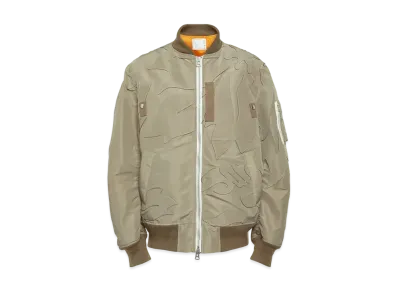 sacai Nylon Twill Embroidered Patch Blouson "Beige"