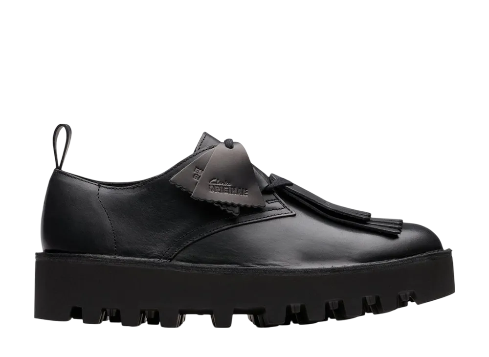 Engineered Garments × Clarks Desert Khan "Black Smooth"
