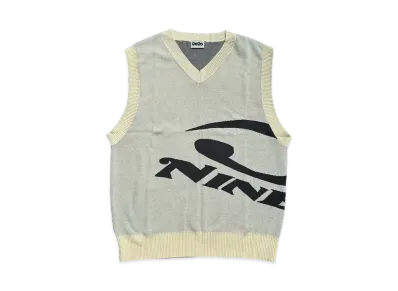 9090 Big Heisei Logo Knit Vest "IVORY"