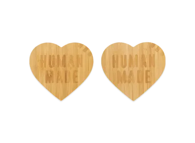 HUMAN MADE Heart Bamboo Coaster Set 2P "Beige"