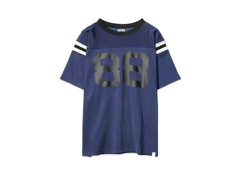 Bedwin & the heartbreakers MASON Ex.S/S PRINTED TEE KELCE "NAVY"