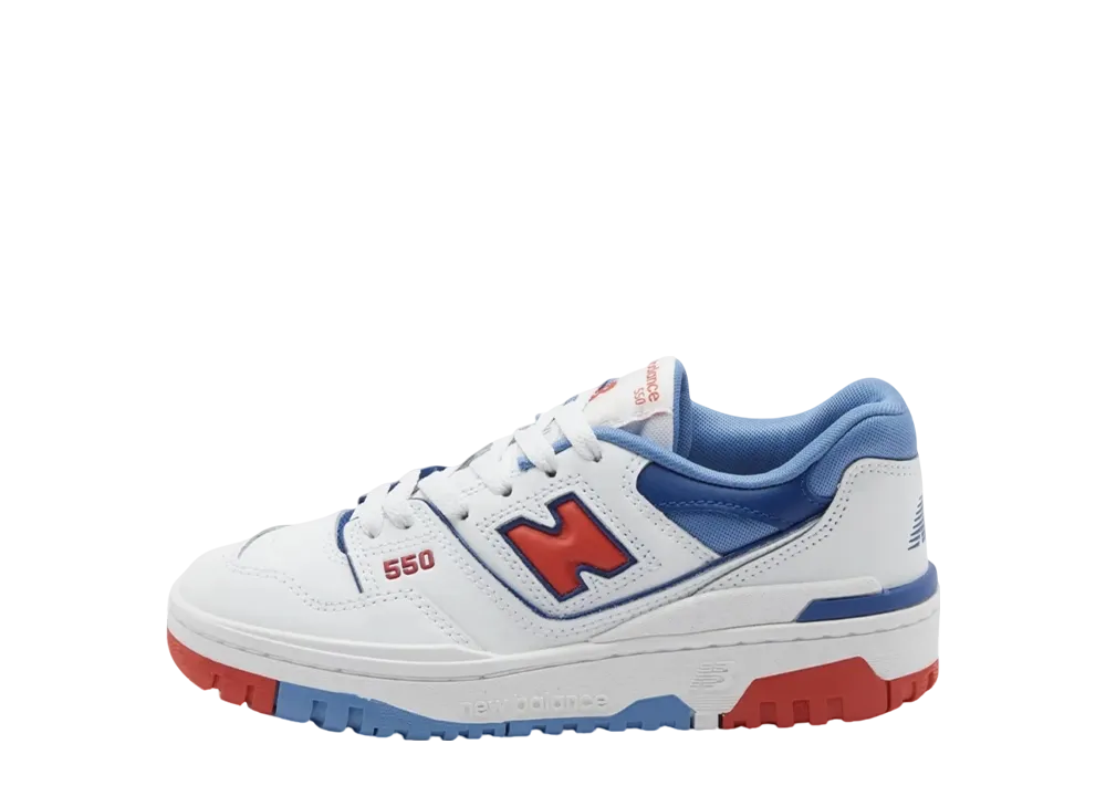 New Balance GS 550 "White/True Red/Atlantic Blue"