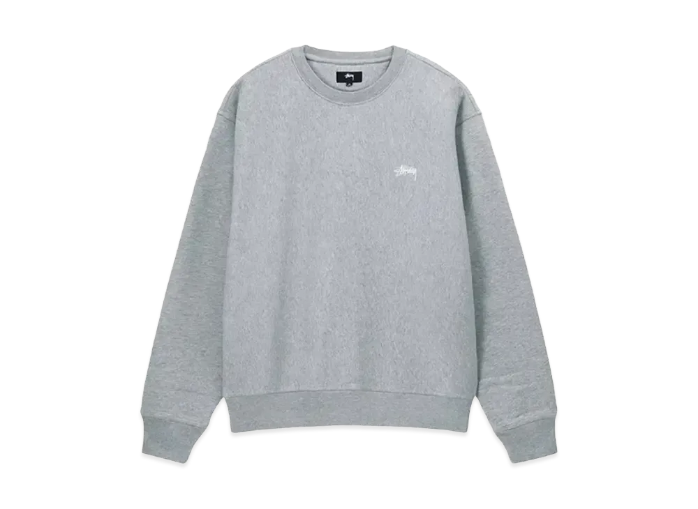 Stussy Stock Log Crew Sweat "Heather Grey"