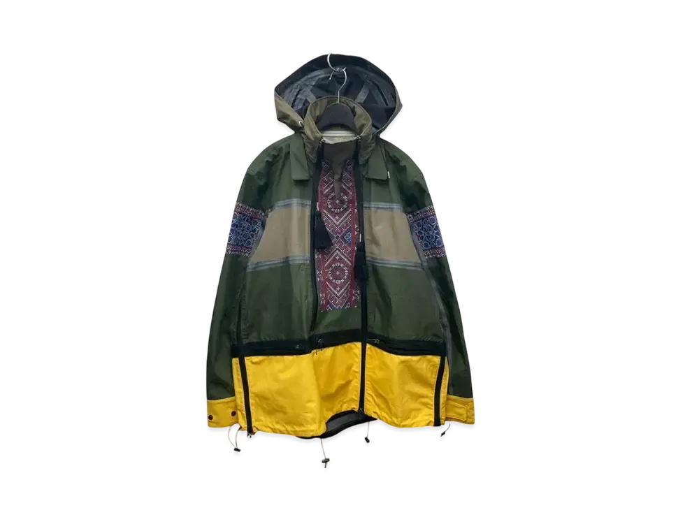 Sacai Floral Embroidery Mix Blouson Jacket "Green"