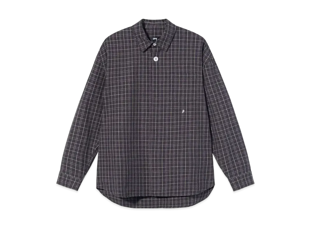 ステューシー ビックボタン プレイド ロングスリーブシャツ "マルチ"