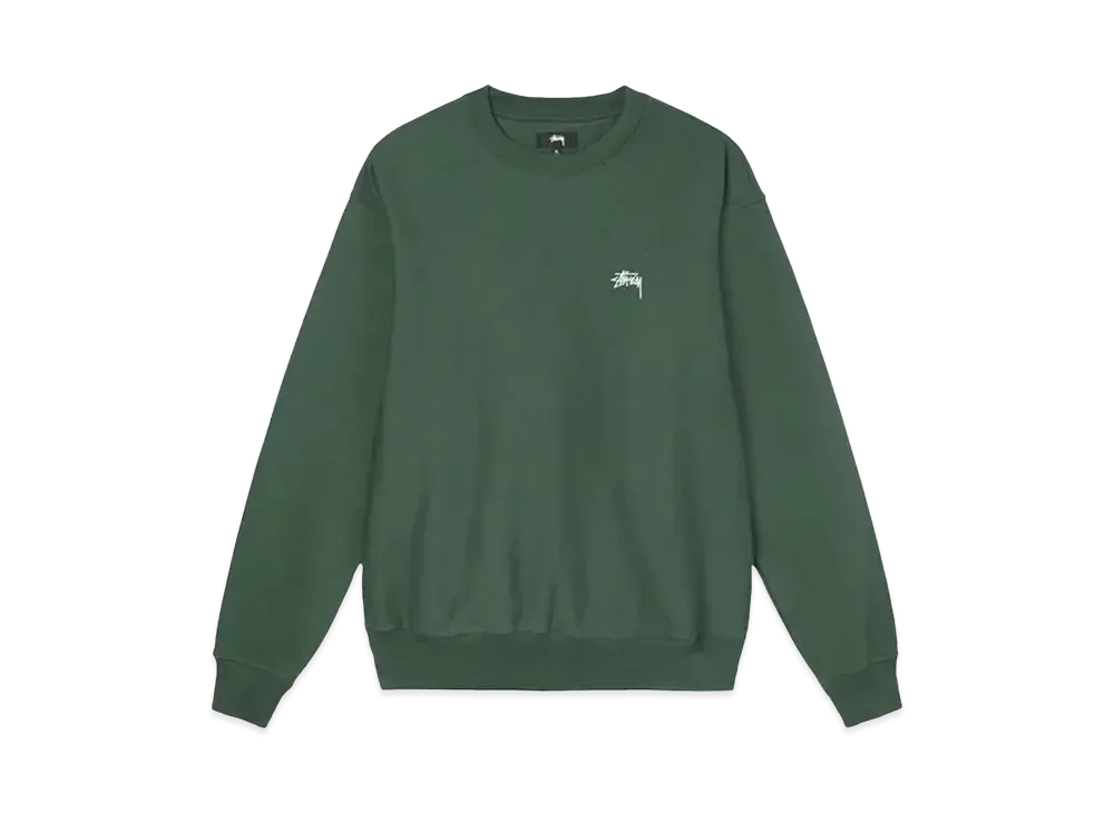 Stussy Stock Log Crew Sweat "Forest"